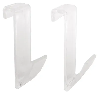 Produktbild von SPT - Set mit 2 Haken für Handtuchtrockner, aus transparentem Flachrohr.