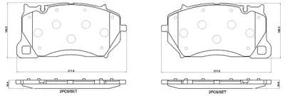 Produktbild von BREMBO Bremsbeläge Satz Vorne für AUDI A6 Avant (4A5, C8) P 65 057