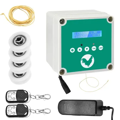 Imagen del producto de Puerta eléctrica para gallineros - Puerta automática de vaivén - Puerta para gallineros con temporizador - Apertura eléctrica de puertas