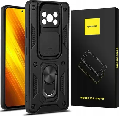 Produktbild von Spacecase Camring Poco X3 Pro schwarz
