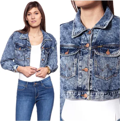 Produktbild von WRANGLER Damen, Jeansjacke CROPPED JACKET, M, Blau, jeansmantel, , jeansjacken