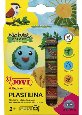 Produktbild von Jovi Knete PLASTILINA farbsortiert 6 Farben je 15.0 g
