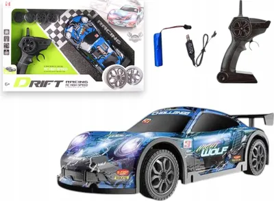 Immagine prodotto di Auto da corsa telecomandata con batteria e luci LED, 2,4 GHz