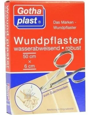 Productafbeelding van GOTHAPLAST wondpleister, robuust, 6 cm x 0,5 m, waterafstotend.