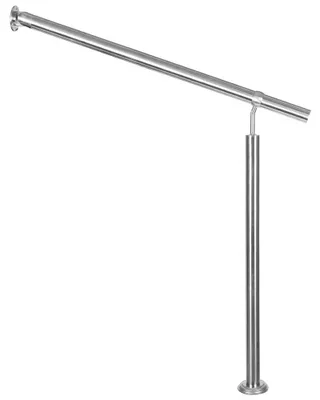 einfaches Treppengeländer das oben an der Wand und unten mit einem Pfosten befestigt wird - 120 cm