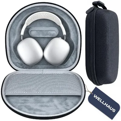 Produktbild von WELLHAUS Hartschalen Etui Apple AirPods Max Schwarz Tasche Case