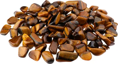 Produktbild von NKlaus 500g Tigerauge Edelstein 25-35 mm Heilsteine Goldbraun Mineral Quarz Dekoration 14677