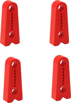 Productafbeelding van INF Rode PVC stootdempers voor autodeuren – set van 4 stuks
