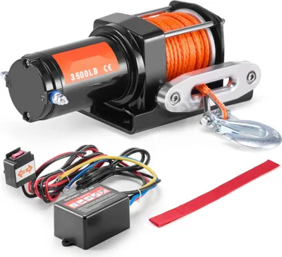 Obrázok produktu pre Elektrický káblový navijak 12V DC 1588kg - Elektrický navijak s 12 prameňmi - Motorový navijak na ťažké bremená - Káblový navijak pre terénne vozidlá a stavebníctvo