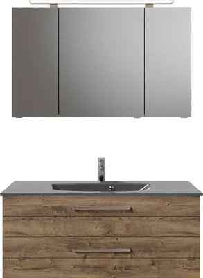 Produktbild von PELIPAL Serie 6025 SET-045-109 Block bestehend aus: Waschtisch, Waschtischunterschrank, Spiegelschrank  / 117cm