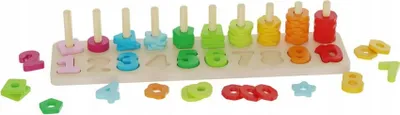 Produktbild von Playtive Holzspielzeug nach MONTESSORI ART Zähl-Steck-Spiel