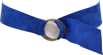Productafbeelding van 4786AB damesriem, VICOLO, blauw suède, vintage gesp, riem voor dames