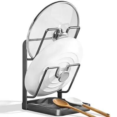 Produktbild von Platzsparender Deckelhalter aus Edelstahl