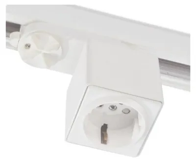 Zdjęcie produktu dla Adapter trójfazowy ISOLED z wtykiem z uziemieniem, biały, z wbudowaną zabezpiecznikiem 6A