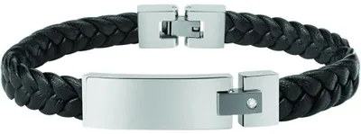 Produktbild von Schwarzes Lederarmband für Männer Moody SQH20
