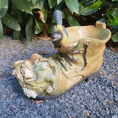 Obrázek produktu pro Zahradní figurka květináč s ptáčkem k osázení 13 cm