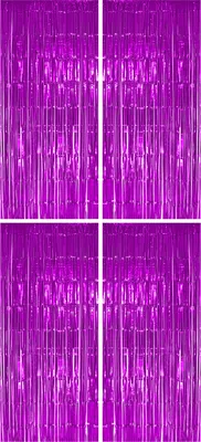Produktbild von 4x Lametta Vorhang - pink - 91x244 cm