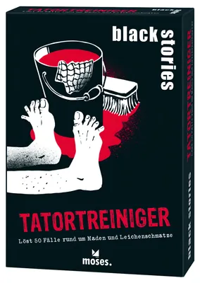 Produktbild von Black Stories Tatortreiniger 50 Rätsel 12J