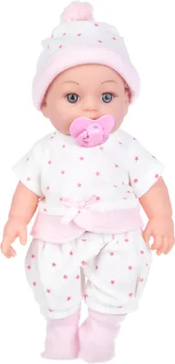 Productafbeelding van Realistische baby-pop - 30 cm, wit, vinyl, 12 inch - Geschikt voor meisjes, voor rollenspellen en als verzamelobject
