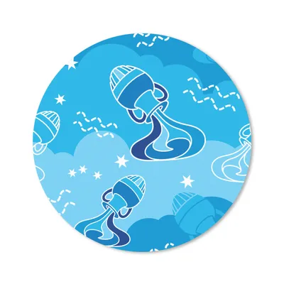 Produktbild von MuchoWow® Mauspad Mousepad Wassermann - Design - Tierkreiszeichen 30x30 cm - Mousepads - Maus Mat - Pad - Mausunterlage - Tischunterlage - Schreibtischmatten