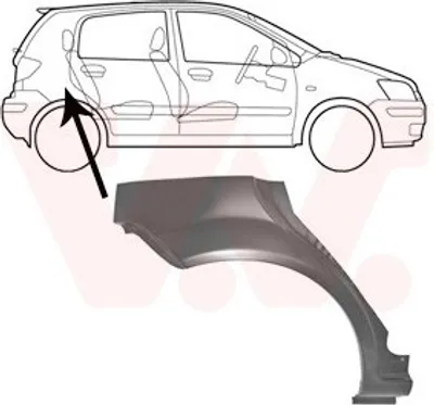 Produktbild von VAN WEZEL Seitenwand Reparaturblech für HYUNDAI GETZ (TB)