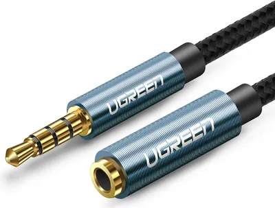 Produktbild von Ugreen Adapterkabel Verlngerung AUX Miniklinke 3,5 mm 1,5m blau (AV118)
