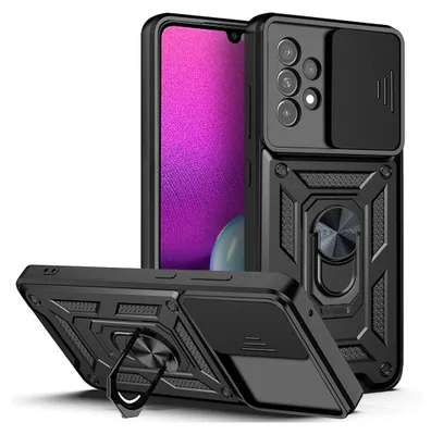 Image de Galaxy A33 5G Case with Ring, Stand, Camera Protection, TPU Bumper, Silicone Case for Samsung Galaxy A33 5G black
