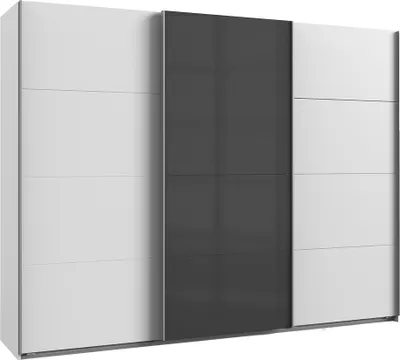 Produktbild von Schwebetürenschrank 270cm, weiß und graphit, VIESTE-43