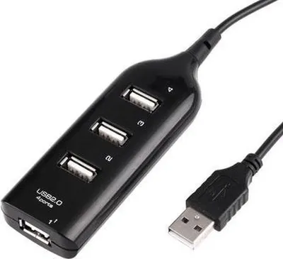 Immagine prodotto di CHPN - Hubje - Hub - Porta USB - 4 porte - USB 2.0 - HUB - Cavo da 30 cm - Nero - Universale