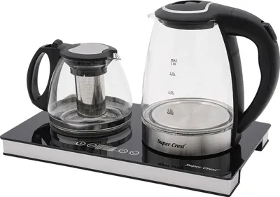 Obrázek produktu pro Rychlovarná konvice, objem 1,8 l, konstrukce z nerezové oceli a skla, 2,8 l, černá barva