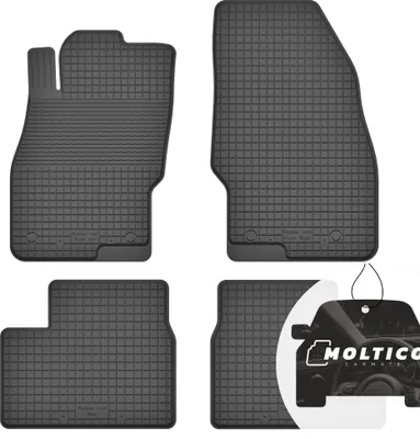 Image de Tapis en caoutchouc avec bordure Tapis de voiture en caoutchouc Tapis de voiture ajusté 4 pièces - convient à l'Opel Corsa D 2006-2015