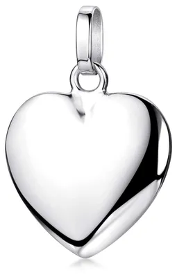 Produktbild von MATERIA by Matthias Wagner Herz Anhänger mit Kette aus 925 Sterling-Silber rhodiniert mit Schmuck Etui KA-272-Silber