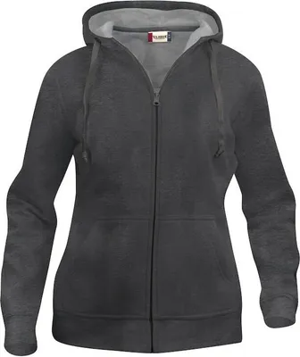 Image de Clique - Hoodie avec fermeture éclair sur toute la longueur pour femme UB194 (L) (Anthracite chiné)