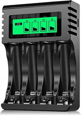 Immagine prodotto di Caricabatterie POWEROWL PRO AA/AAA, display LCD HD