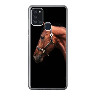 Produktbild von MuchoWow® Handyhülle Schutzhülle Hülle für Samsung Galaxy A21s Pferd - Leicht - Halfter Silikon Softcase Handy Hülle - Hartschale