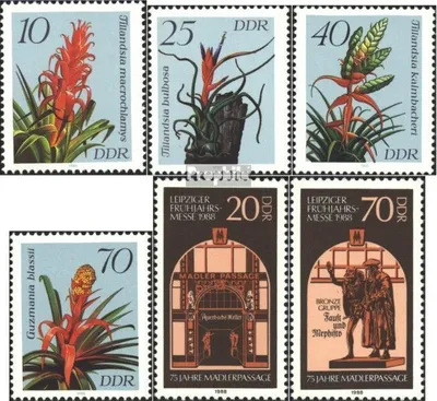 Produktbild von Briefmarken DDR 1988 Mi 3149-3152,3153-3154 (kompl.Ausg.) gestempelt Bromelien