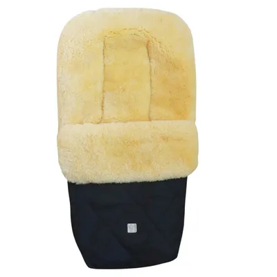 Produktbild von COOSY Lammfell Fußsack Fb. black