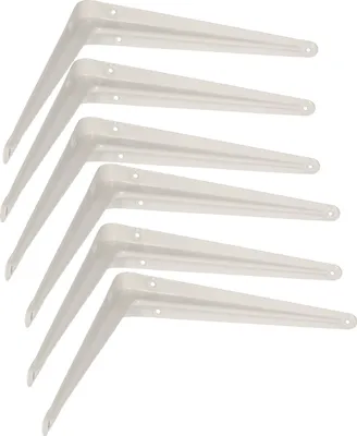 Immagine prodotto di KOTARBAU® Set di 6 mensole 250x200 mm Supporti per mensole Mensole per montaggio a parete Bianco