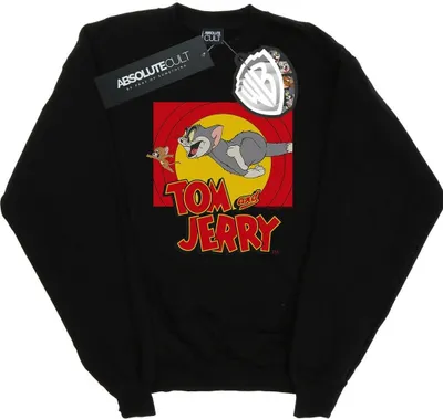 Produktbild von Tom And Jerry - "Chase Scene" Sweatshirt für Damen BI40550 (L) (Schwarz)