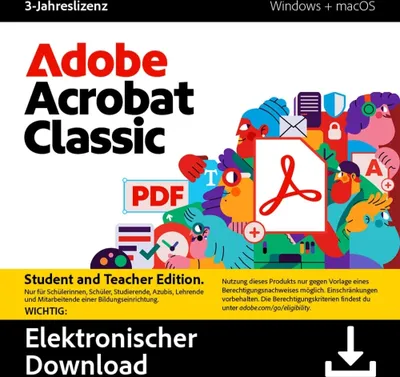 Produktbild von Adobe 30006873 Adobe Acrobat Classic STE Download Code Studenten