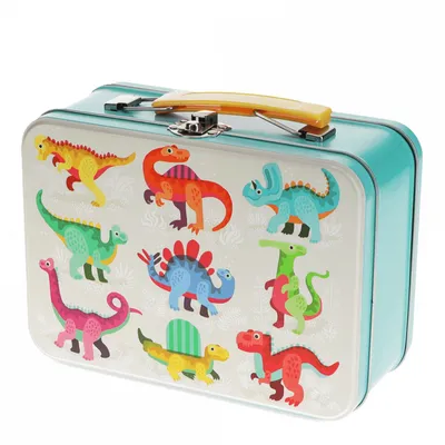 Produktbild von Metallköfferchen Dinosaurier ca. 19 x 8 x 13,5 cm Kinderkoffer inkl. Verschluss