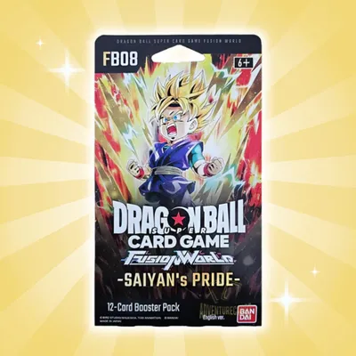 Productafbeelding van 1x Dragon Ball Super Card Game – Fusion World FB08 Saiyan's Pride, sleeved booster | Engelse versie + beschermende verpakking van Heartforcards