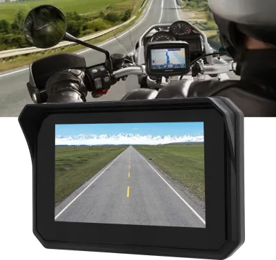 Image de GPS pour moto, 5 pouces, écran HD étanche, utilisation pratique, écran tactile WiFi pour Carplay