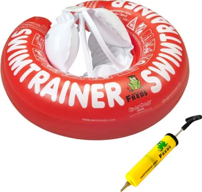 Produktbild von Freds Swim Academy 10110 - Schwimm-Trainer Classic (rot) inkl. Handpumpe Schwimmhilfe ab 3 Monaten