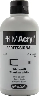Produktbild von Acrylfarbe Schmincke PRIMAcryl Professional Fluid 500 ml – Titanweiß