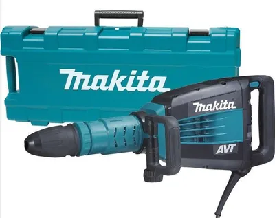 Produktbild von Makita HM1214C, Schwarz, Blau, 19,9 J, 8 m/s², 1500 W, 700 mm, 129 mm