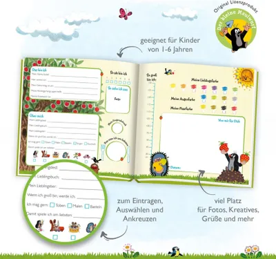 Produktbild von Trötsch Der kleine Maulwurf Eintragalbum Meine Kindergartenfreunde
