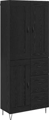 Obrázok produktu pre Highboard Čierny dub 69,5 x 34 x 180 cm Kompozitné drevo