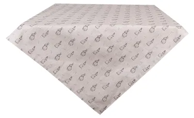 Zdjęcie produktu dla Clayre & Eef Obrus 100x100 cm Beżowy Szary Bawełniany Królik