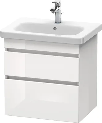 Produktbild von Waschtischunterbau DURASTYLE 448x580x610mm weiß hochglanz/basalt matt weiß hochglanz/basalt matt